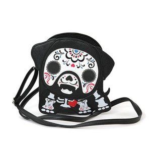 Sugar Skull Dog Small Cross Body Bag
